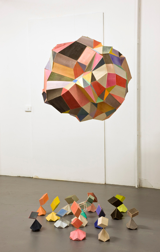 Amy Joy Watson, Untitled, 2011 balsa wood, watercolour, polyester thread, plaster, 310 x 200 x 210cm